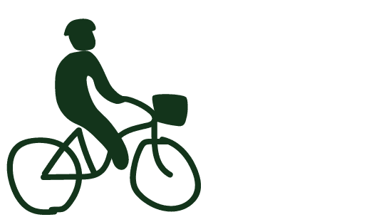 Icon of person riding bicycle